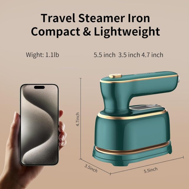 Mini 2-in-1 Travel Steamer & Iron Box – Compact Handheld Wrinkle Remover for Wet & Dry Ironing, Functions as a Full Iron Box - Image 6