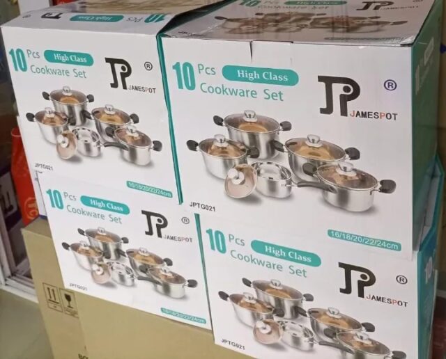 JP Jamesport Heavy duty 10 PCS Stainless Steel Cookware Set Cooking Pots/sufuria - Image 2