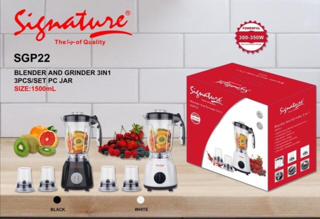 Signature 3 in 1 blender & grinder SG-P22 1.5l Jar 350W - Image 2