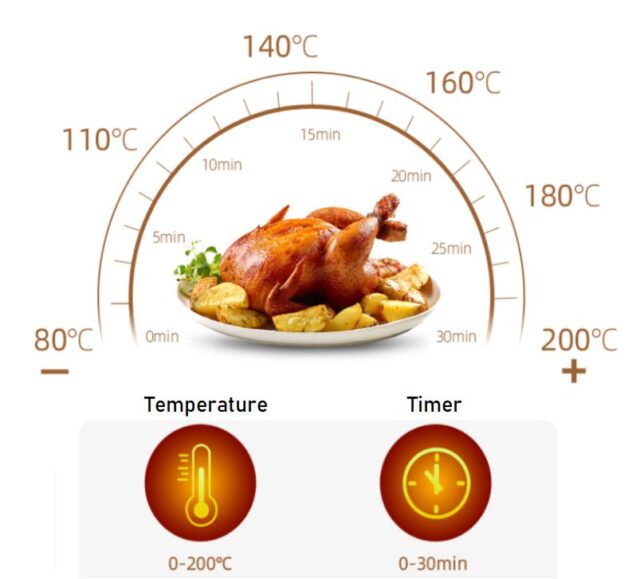 Dessini Extra Large 8L Glass Oven Air Fryer - Image 4
