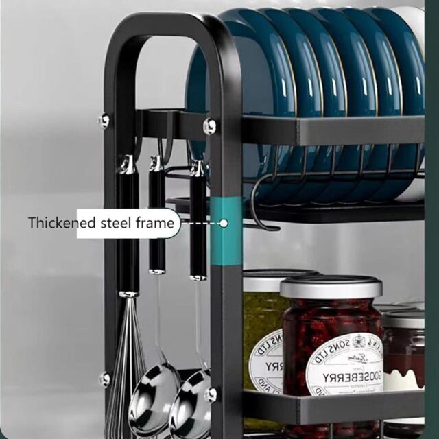 3 Tier Dish Racks for Kitchen Counter, Dish Drainer Rack Stainless Steel - Image 6
