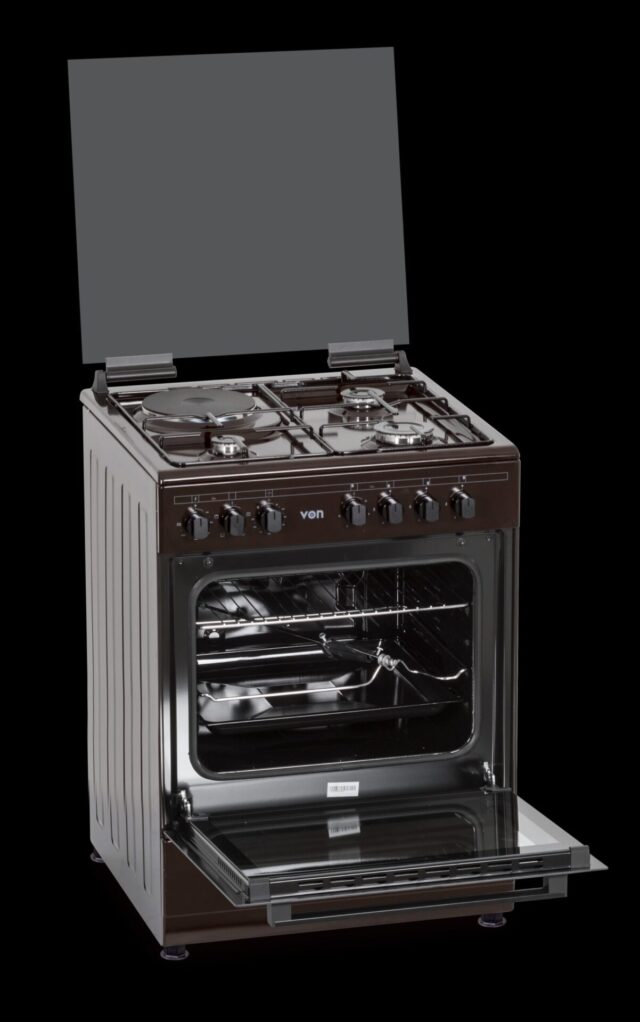 VON Cooker 3 Gas + 1 Electric - VAC6SV31UB Brown - Image 3