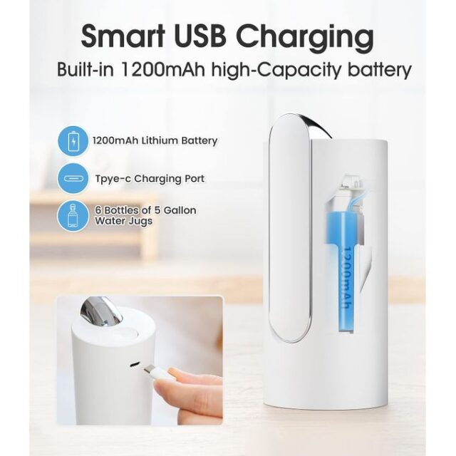 Foldable Automatic Water Dispenser Pump – Rechargeable & Wireless - Image 5